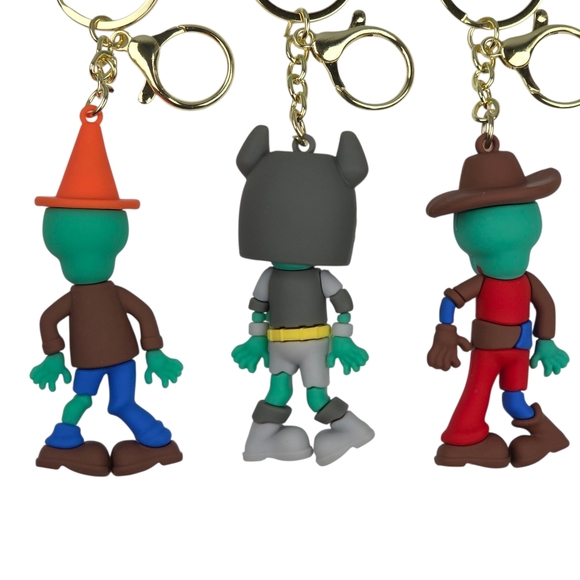 Plants Vs Zombies 3D Zombie Character Keychains Set of 3 - Picture 4 of 4